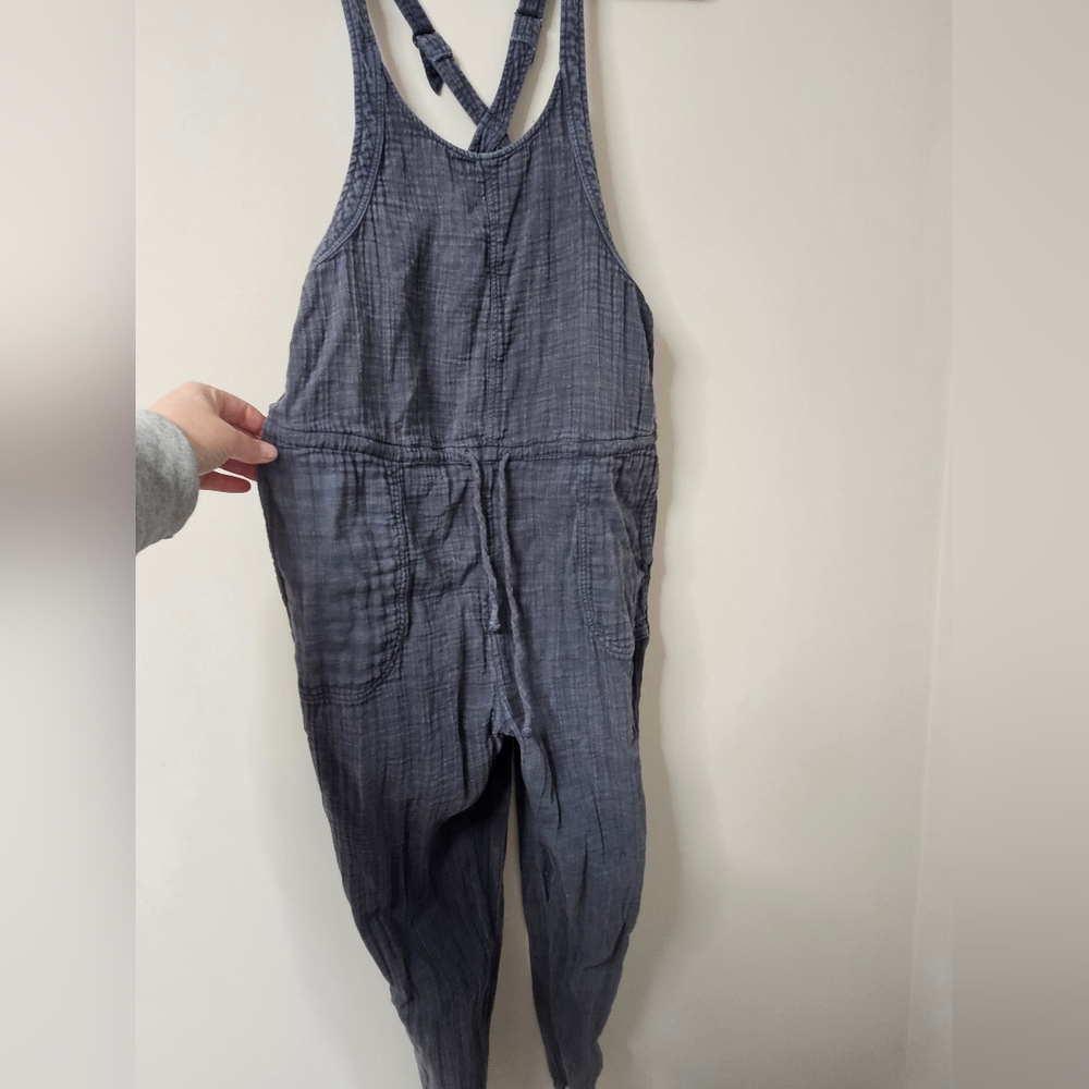 True Craft Blue Cropped Jumpsuit
